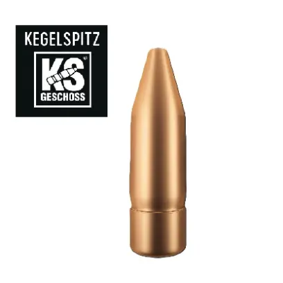 Střela RWS KS ráže 7,62mm/.30, dia .308, 165grs (10,7g). Kód produktu: 2146371